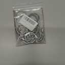 BiyrlyStainless Steel Keyrings,Round Key Rings for Flat Keychains For Home Car Office Keys Attachment (20pack Silver1.5-25mm)