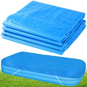7x5 FT Rectangular Pool Cover,Inflatable Swimming Pool Cover Fits Under 88"x60" Above Ground Pools,Rectangle Above Ground Swimming Pool Cover with Adjustable Drawstring