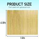 Bamboo Slat Fence 4.8ft H x 13ft L, Approx 5ft Tall Bamboo Privacy Screen, Natural Bamboo Fencing, Decorative Bamboo Fence for Backyard, Balcony, Garden, and Pool Area