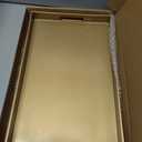 Spsyrine Gold Decorative Serving Tray with Handles, Elegant Plastic Coffee Table Tray for Ottoman, Living Room, Home Decor 15.6" X 10.2"