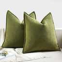 MIULEE Pack of 2 Black Decorative Pillow Covers 12x20 Inch Soft Chenille Luxurious Couch Throw Pillows Farmhouse Cushion Covers with Elegant Design for Sofa Bedroom Living Room Home Decor