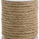 Vivifying 6mm Jute Rope, 66 Feet Natural Heavy Duty Brown Twine for Crafts, Cat Scratching Post, Gardening, Bundling and Hanging
