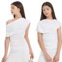 EXARUS Girls Bodycon Dress Tween Short Spaghetti Strap/Cowl Neck/One Shoulder Graduation Formal Dance Mini Tight Dresses