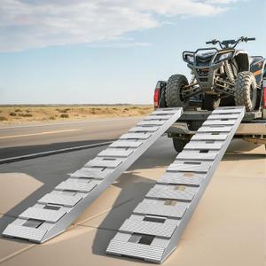 AUTOSAVER88 2pcs 6000lbs 72" x 15" Aluminum Trailer Ramps, Loading Ramps Car ATV Truck Auto Hauler Knife & Hook Ends