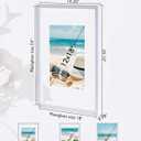 DLQuarts 18x24 Floating Picture Frame for 16x20/ 13x19/ 12x18/ 11x14 Photos, 2-Pack Solid Wood Double Plexiglass Wall Art Frames, Any Size Photo up to 18x24 Display, Soft White