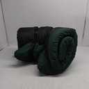 CYMULA Camping Cot Mattress 2in Memory Foam Sleeping Pad,Soft Warm Non-Slip Camping Mattress Topper with Retaining for Adults,Portable Roll up Pad for Travel(75 x30)only Mattress (Dark Green)