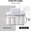 VAKUEN Premium Airtight Food Storage Container. Meal Prep 0.85qt 5pc/Set. 4pcs Container and Vacuum Sealer. Patented Double Silicone Lining, 100% Leak Proof, BPA-FREE