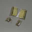 2 Pack Self Closing Door Hinges, 4 Inch Spring Loaded Door Hinges for Garage, Front, Back Door, Left/Right Hand, Adjustable Tension, 5/8'' Radius Corners, UL Listed, Gloden