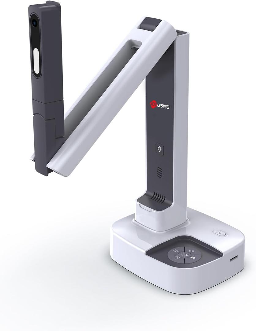 JOYUSING V513 HDMI/USB 13MP Dual Mode Document Camera for Teacher, Auto Focus, LED Light for Real-time Projection, Video Recording, Distance Learning, Works with and Without a Compute