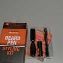 FOLLICLE BOOSTER Beard Pen Filler Styling Kit for Men - 3-in-1 Filling Set with 4-Tip Fork, Normal Pencil, and Brush - Waterproof, Sweatproof & All-Day Hold - Medium Brown