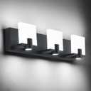 PRESDE Modern Bathroom Light Fixtures Black Bathroom Light 3 Light LED Vanity Light Fixtures Over Mirror Bath Wall Lighting Dimmable