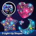 Klever Kits 3D String Art Kit for Kids, Light Up String Light Toy with 30 Multi-Colored LED Bulbs, Arts and Crafts Set, Birthday Gifts for Girls and Boys Ages 8+