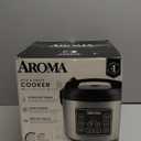 Aroma Housewares 20 Cup Cooked (10 cup uncooked) Digital Rice Cooker, Slow Cooker, Food Steamer, SS Exterior (ARC-150SB), Black