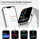 aeac Smart Watch for Android & iOS, 1.8" HD Fitness Watch with Alexa, Bluetooth Calling, Smartwatch with Heart Rate/Sleep Monitor/Calorie/Step Counter, IP68 Waterproof