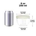 Youngever 18 Pack 1 Cup Small Food Containers with Lids, 8 Ounce Food Storage Containers, Condiment, and Sauce Containers with Lids Labels (Urban Colors)