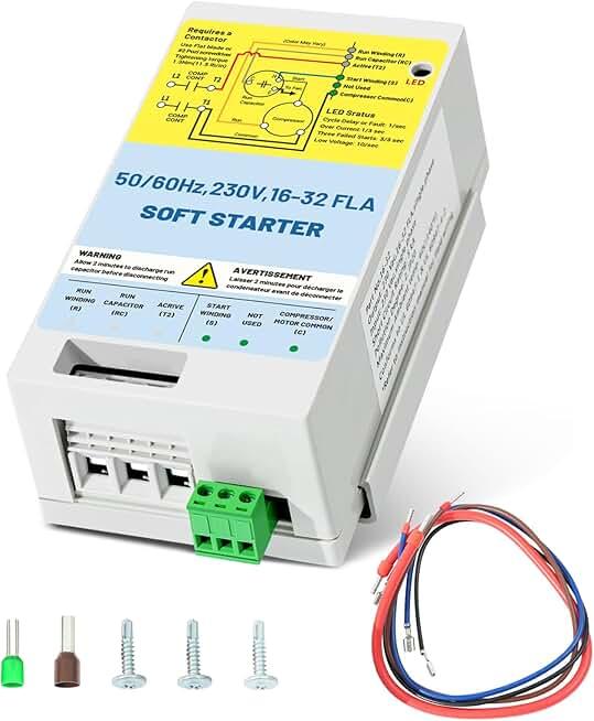 AC Soft Start Kit for Home Air Conditioner, Use for 4-7 Ton HVAC Air Conditioners 16-32 FLA, 230V