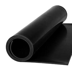 TORRAMI Neoprene Rubber Sheet Roll 1/ 8 (.125) Inch Thick x 18 Inch Wide x 24 Inch Long for DIY Gaskets, Pads, Seals, Crafts, Flooring, Cushioning of Anti-Vibration, Anti-Slip