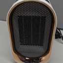 Space Heater, Portable Heater for Indoor Use, Small Electric Heaters with Overheat & Tip-Over Protection, Mini Desk Heaters for Office Bedroom Bathroom, Compact & Efficient Heating, White