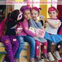 JIALWEN Valentines Day Cards for Kids 96 Pack with 32 Kids Animal Theme Valentine Cards, 32 Pink Gift Envelopes, 32 Animal Stickers Kids Valentines Day Cards School Classroom Party Exchange Gifts