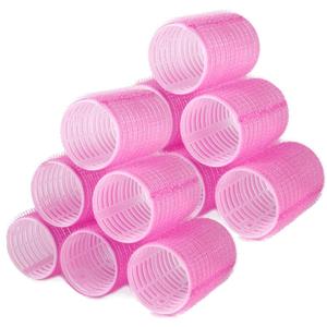 Hair Rollers, 12 Pack Self Grip Salon Hairdressing Curlers, DIY Curly Hairstyle, Large Rollers 1.57In Pink