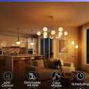 ILC G25 Globe Light Bulbs, App-Controlled Vanity Light Bulbs with Bluetooth Mesh, Color Changing, 1600 Million Colors, 6W, 60W Equivatlent, 600LM, CCT: 2700K-6000K, CRI>95+, E26 Base (6 Pack)