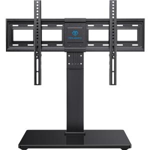 PERLESMITH Universal Swivel TV Stand Base, Table Top TV Stand for 37-75 inch LCD LED TVs, Height Adjustable TV Mount Stand with Tempered Glass Base, VESA 600x400mm, Holds up to 99lbs, PSTVS13