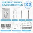 Storm Door Chain Spring 2 Pack Prevent Storm Damage, Screen Door or Door Closer Protector Heavy Duty Storm Door Hardware, Zinc Plated Anti-Rust and Sturdy, Easy to Install and Suit for Most Doors