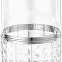 Rotatable Makeup Brush and Makeup Tool Storage Box (Transparent Silver  With Lid)