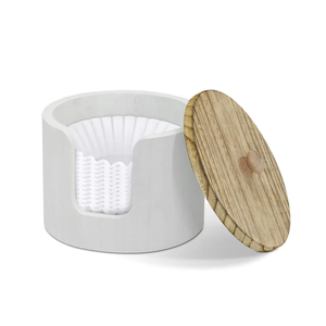 Coffee Filter Holder, Storage Container with Lid, Holders for Counter, Basket for Coffee Station Organizer, 8-12 Cup and Wood Coffee Pod Holder