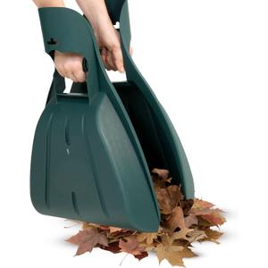 Leaf Scoops Hand Rakes - Lightweight, Durable Grabber Tool for Scooping Up Leaves, Spreading Mulch, Gardening, and Yard Work by Pure Garden (Green)