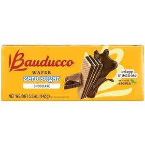 Bauducco Chocolate Wafer Cookies - Sugar Free Delicious & Crispy Wafers with 3 Delicious, Indulgent Decadent Layers of Chocolate Flavored Cream - 0g of added sugar - Great for Snacks & Dessert - No Artificial Colors or Flavors, 5oz (Pack of 10) Jan 0