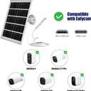 7W Solar Panel for Eufy Camera Compatible with Eufycam 2C/2C Pro/2/2 Pro/E20/E40/E, USB Solar Panel with USB-C Port Outdoor Camera, 9.8ft Cable with 360 Adjustable Bracket