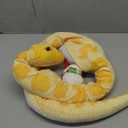 MorisMos Giant Yellow Boa Constrictor Snake, Realistic Plush Toy with Mommy, Babies & Eggs - 80" Long for Kids