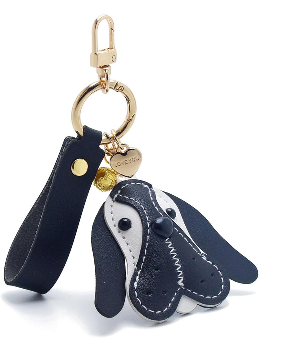 Dog Head Keychain, Puppy Keychain for Women Fashion Accessory Bag Charm Key Charm