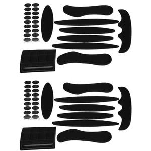 Bike Helmet Pads Padding Kit Universal Bicycle Replacement Foam Pads Padding Cushions Mats Set for Bike Cycling Motorcycle Helmet (Set of 2 Black)