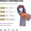 Sumato Scarf for Women Fall Winter Shawl Wraps Long Women Scarves Warm Soft Cashmere Feel Classic Floral Style (Sf1505-dark Blue)