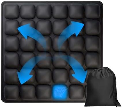 Inflatable Airplane Seat Cushion For Long Flights, Portable Travel Seat Cushion With Ergonomic Support, Pressure Relief & 3d Airbag - Fits Car, Wheelchair, Office Chair, Includes Storage Bag (1pcs)