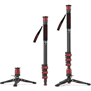 IFOOTAGE 71”Carbon Fiber Monopod with Feet Cobra 3 Monopod C180F-P
