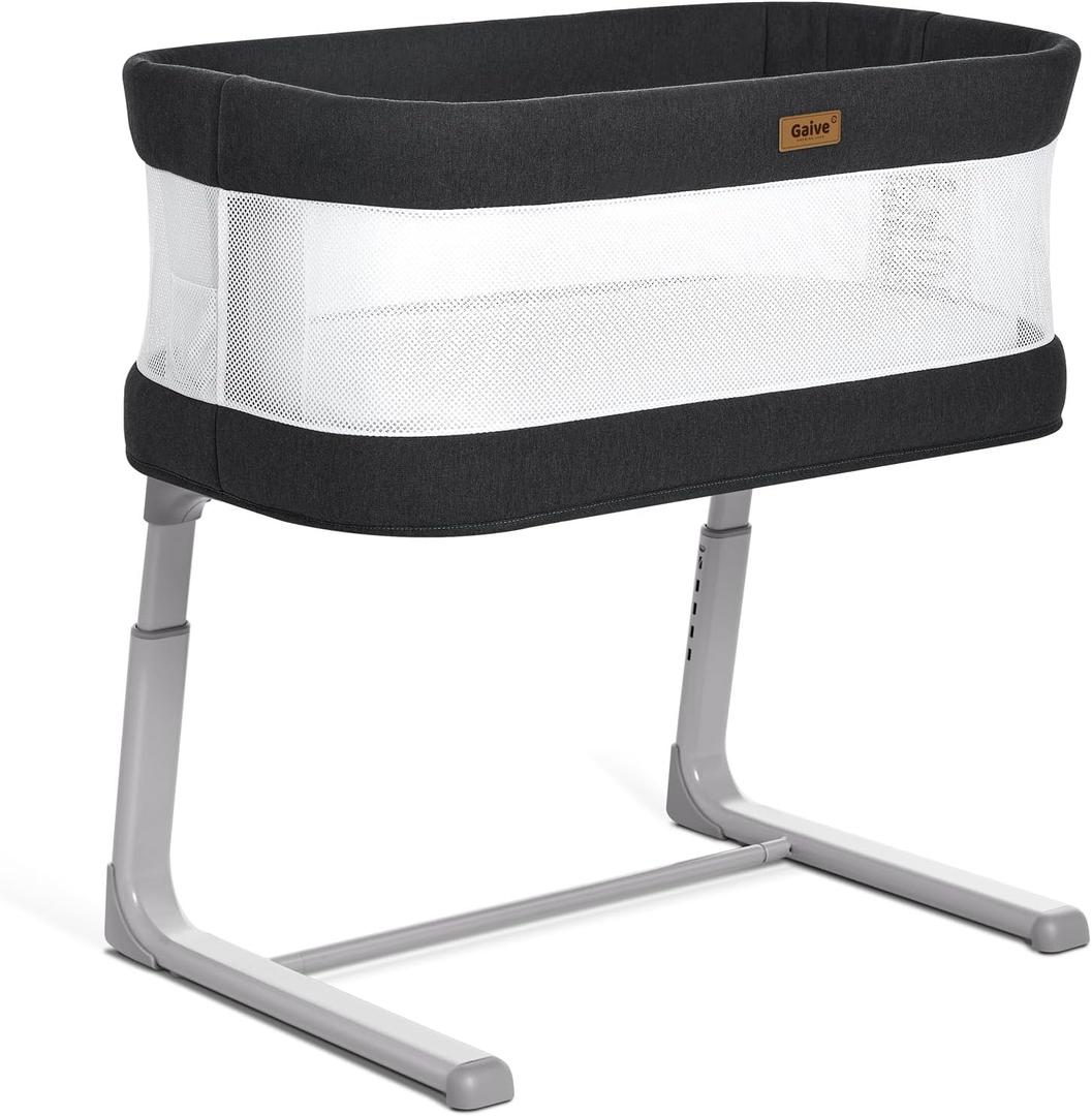 Electric Bassinet Baby Bassinets Bedside Sleeper, Auto Rocking Bassinet with Comfy Mattress for Newborn, Portable Bassinets Crib for Infant, Adjustable Height, Breathable Mesh