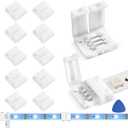 WENHSIN 10-Packs 3-Pin LED Connectors for LED Strip Lights 10MM Width Unwired Gapless Solderless Adapter Extension