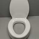 KOHLER 25875-0 Hyten 3" Height, Elevated Soft Close Elongated Toilet Seat, Contoured Seat with Grip-Tight Bumpers, Quick-Attach Hardware, No Slam Toilet Seat, White