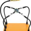 Helping Hands Soldering Station with 80cm 6X Magnifying Glass, 4 Flexible Arms Solder Helping Hands Magnifier and Third Hand Soldering Tool for Electronic Repair Soldering Jewelry Crafts