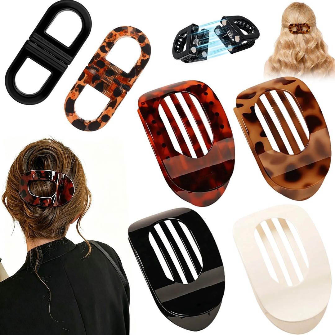 Magnetic Hair Clips for Women,Flat Hair Clips for Women,Strong Hold No-Slip No Crease 2-in-1 Hair Styling Clips, Gentle on All Hair Types for Easy Everyday Hairstyles