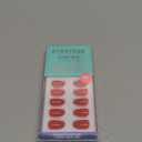 BTArtbox Press On Nails Short - Red Press on Nails, Short Oval Fake Nails with Nail Glue, Natural Reusable Glue On Nails in 16 Sizes Soft Gel Nail Kit, Mulled Wine