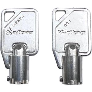 KeyPower 2 Keys for Nautilus Hyosung ATM Machine New Bezel & Cassette, Key Set Work with The Model 1000 1500 1800 2700 5000 Halo 2 Force