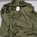 Zeagoo Womens Tops Long Sleeve Button Down Shirts Casual Satin Silk Blouses 2025 Fall Fashion Clothes Army Green M