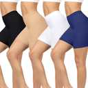 BESTENA 4 Pack Slip Shorts for Under Dress Seamless Smooth Boyshorts Panties Boxer Briefs for Women 2XL