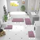 OLANLY Bathroom Runner Rugs 44x24, Soft Absorbent Chenille Bath Rugs, Rubber Backing Quick Dry, Machine Washable Long Bath Mats for Bathroom Floor, Tub and Shower, Home Decor Accessories, Deep Plum