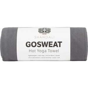Shandali GoSweat Non-Slip Hot Yoga Towel with Super-Absorbent Soft Suede Microfiber, for Bikram Pilates and Yoga Mats (Gray)
