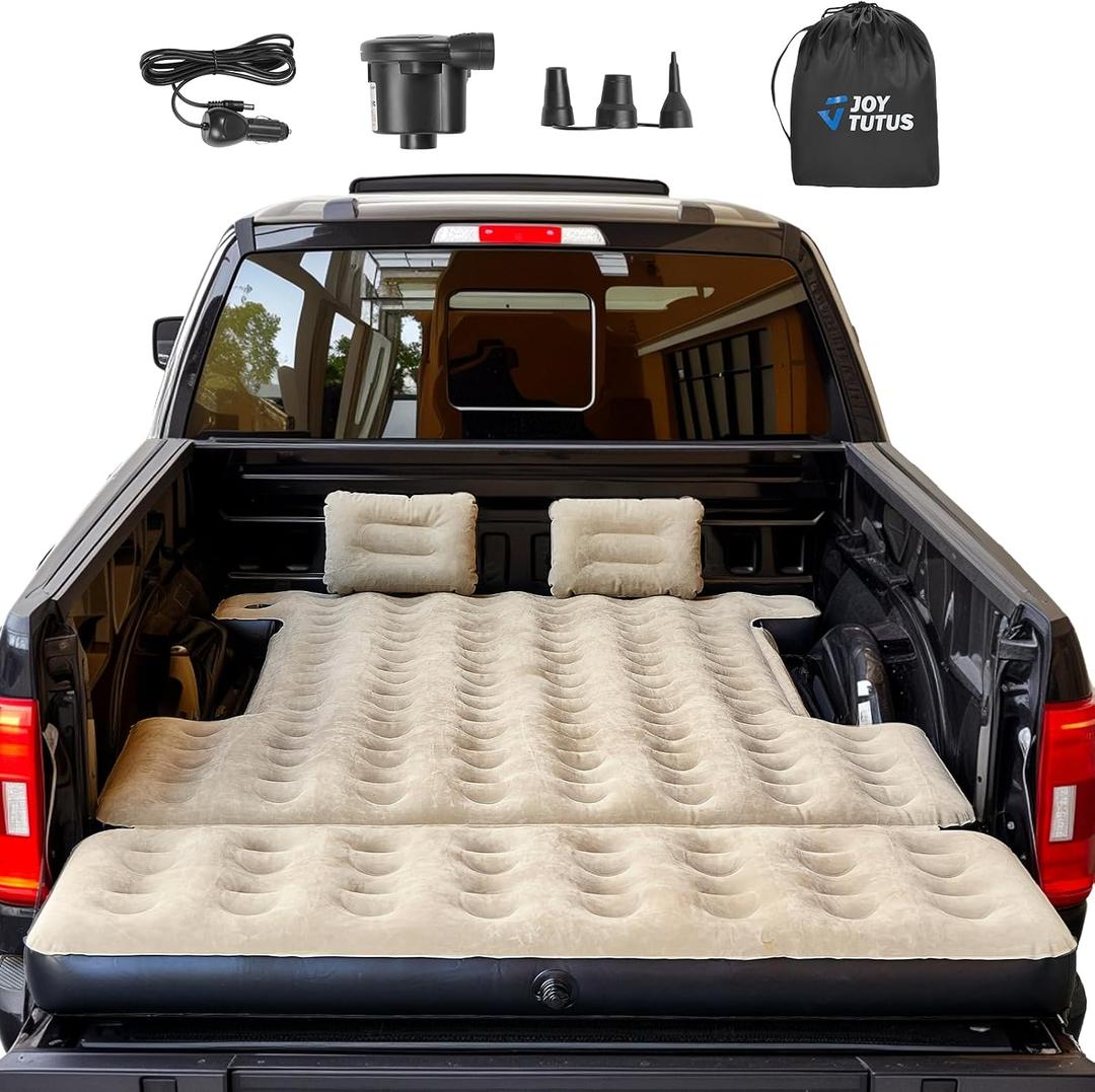 JOYTUTUS 6.5-6.8Ft Truck Bed Air Mattress with Removable Extension,Thickened Inflatable Compact Regular Truck Beds